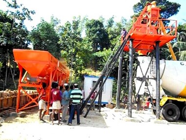 HZS25 Concrete Batching Plant In Bangladesh