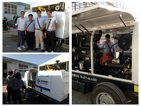 Thailand Clients Came To Our Factory to Inspect The Diesel Concrete Trailer Pump